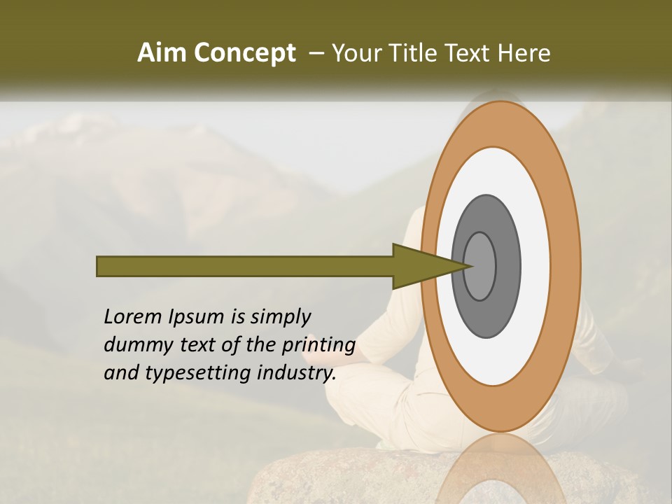 A Woman Sitting On A Rock In The Middle Of A Field PowerPoint Template