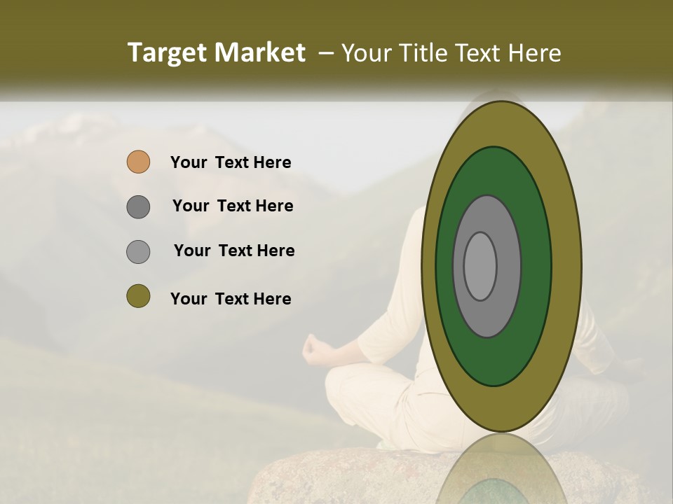 A Woman Sitting On A Rock In The Middle Of A Field PowerPoint Template