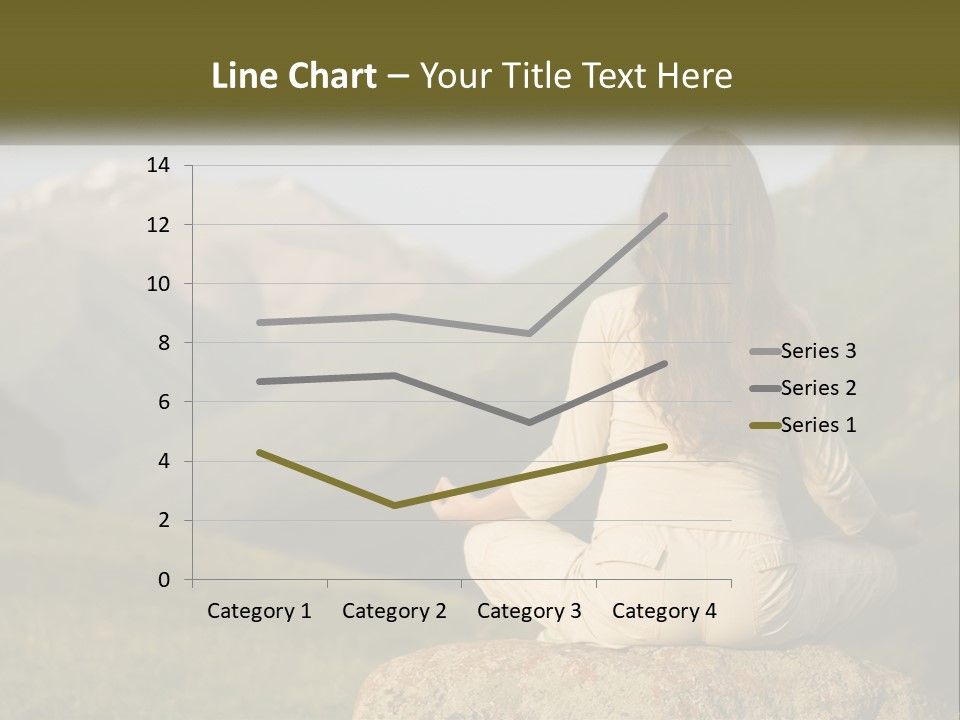 A Woman Sitting On A Rock In The Middle Of A Field PowerPoint Template