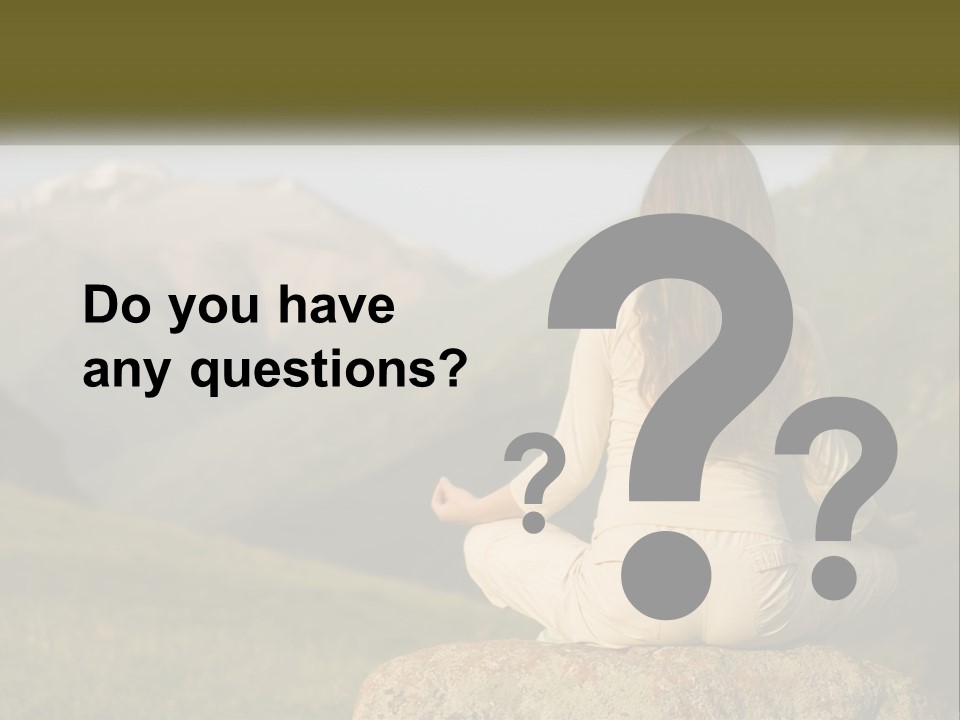 A Woman Sitting On A Rock In The Middle Of A Field PowerPoint Template