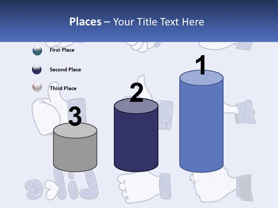 A Bunch Of Thumbs Up And Thumbs Down Icons PowerPoint Template