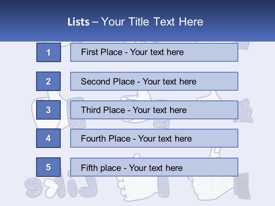 A Bunch Of Thumbs Up And Thumbs Down Icons PowerPoint Template