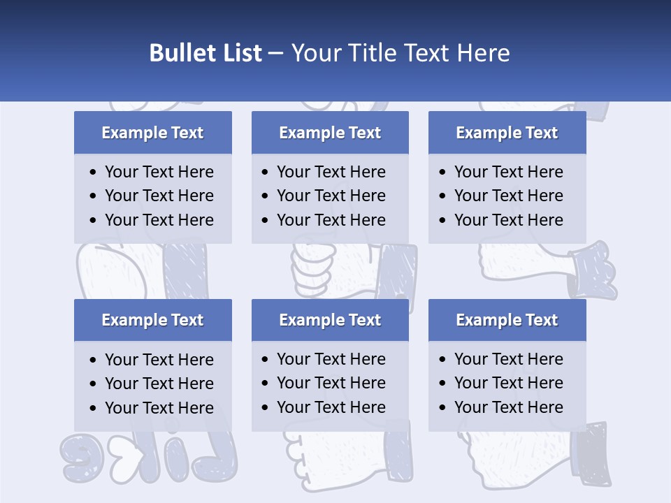 A Bunch Of Thumbs Up And Thumbs Down Icons PowerPoint Template