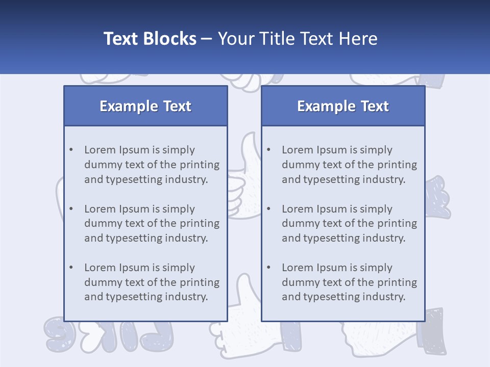 A Bunch Of Thumbs Up And Thumbs Down Icons PowerPoint Template