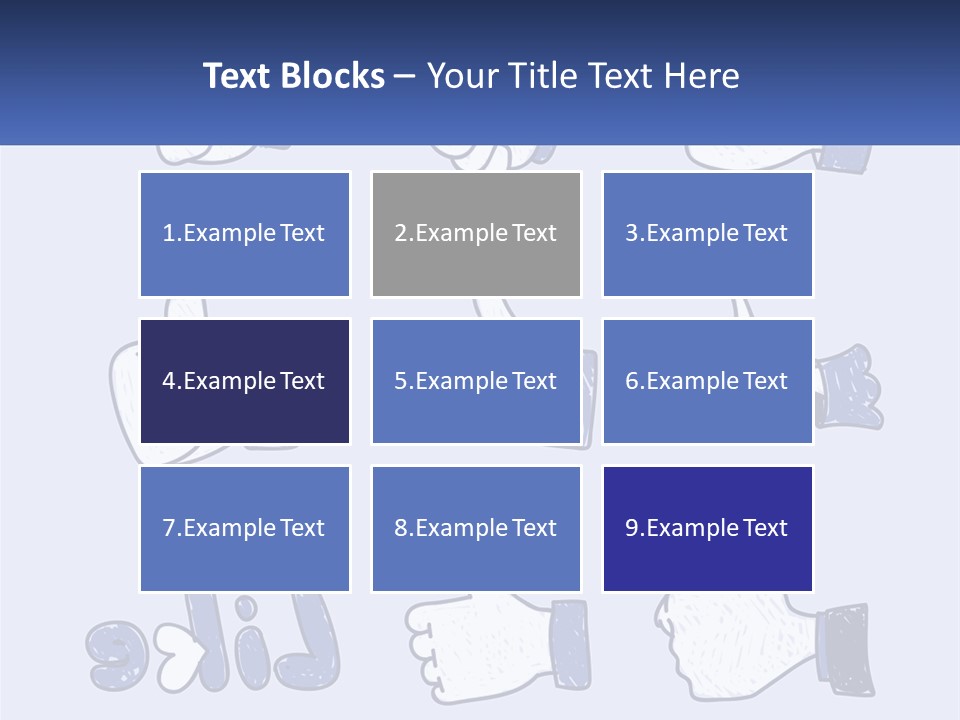 A Bunch Of Thumbs Up And Thumbs Down Icons PowerPoint Template