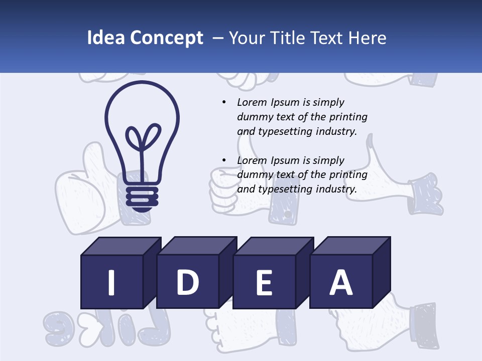 A Bunch Of Thumbs Up And Thumbs Down Icons PowerPoint Template