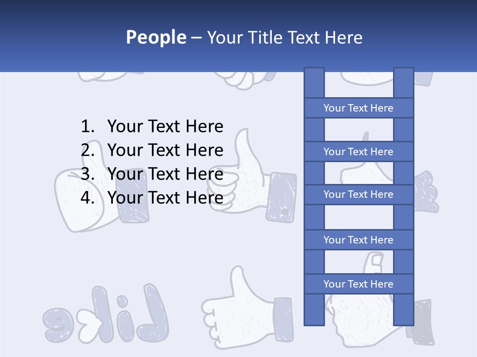 A Bunch Of Thumbs Up And Thumbs Down Icons PowerPoint Template