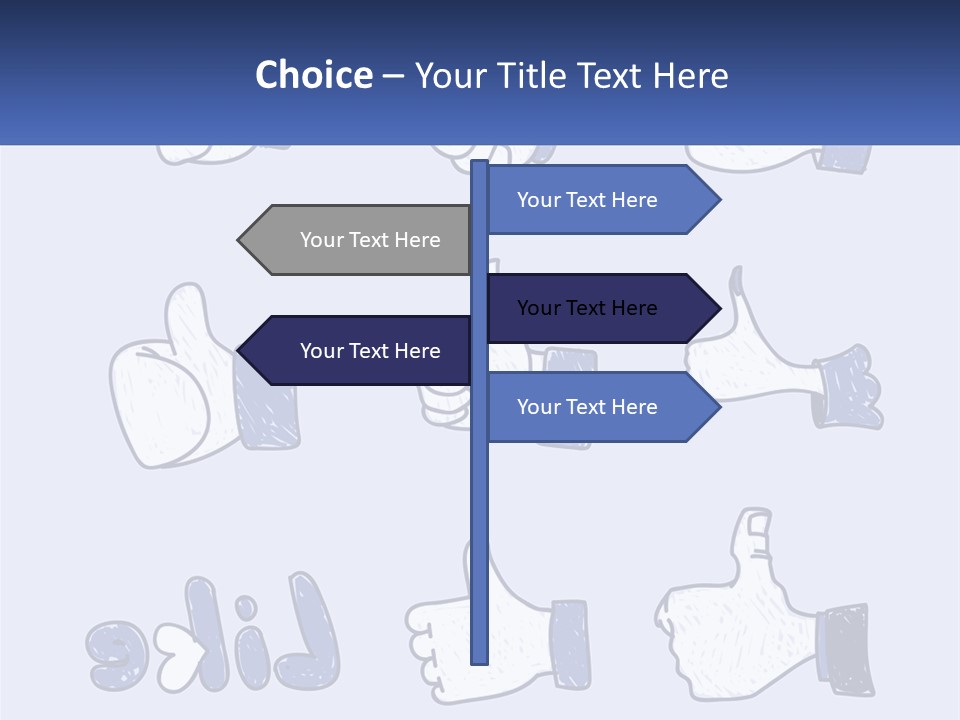 A Bunch Of Thumbs Up And Thumbs Down Icons PowerPoint Template