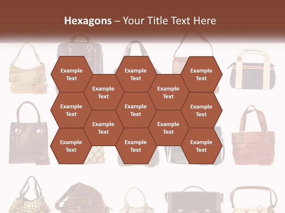 A Group Of Purses With A Name Of Presentation PowerPoint Template