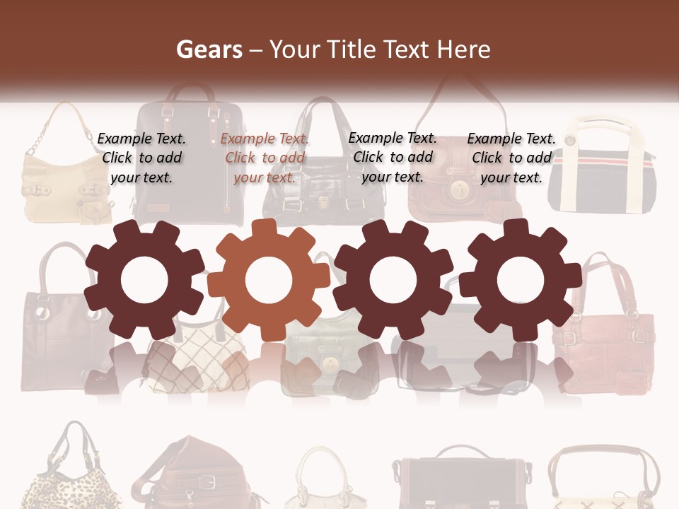 A Group Of Purses With A Name Of Presentation PowerPoint Template