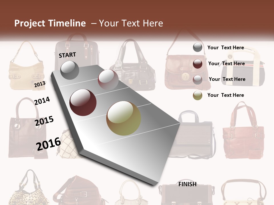 A Group Of Purses With A Name Of Presentation PowerPoint Template