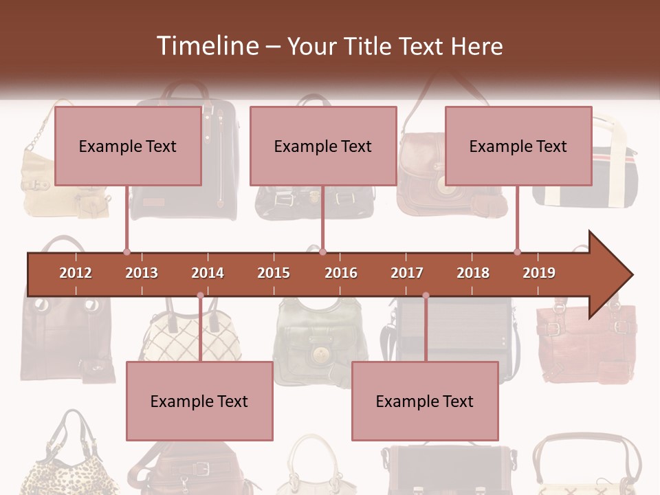 A Group Of Purses With A Name Of Presentation PowerPoint Template
