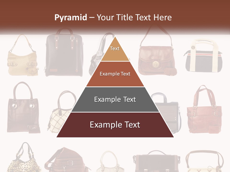 A Group Of Purses With A Name Of Presentation PowerPoint Template