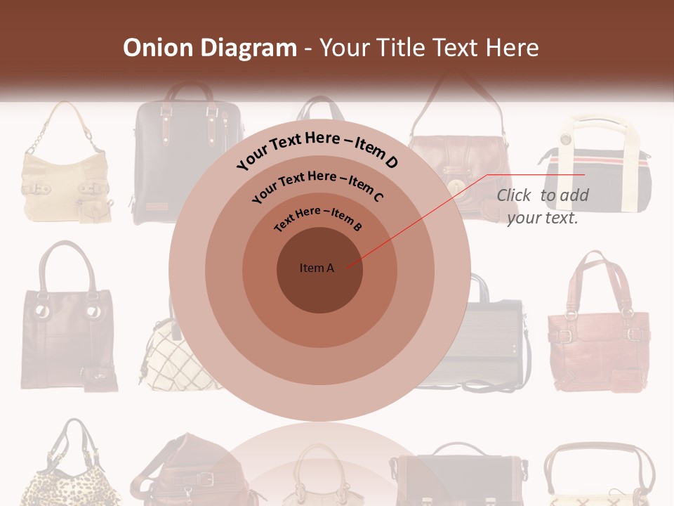 A Group Of Purses With A Name Of Presentation PowerPoint Template