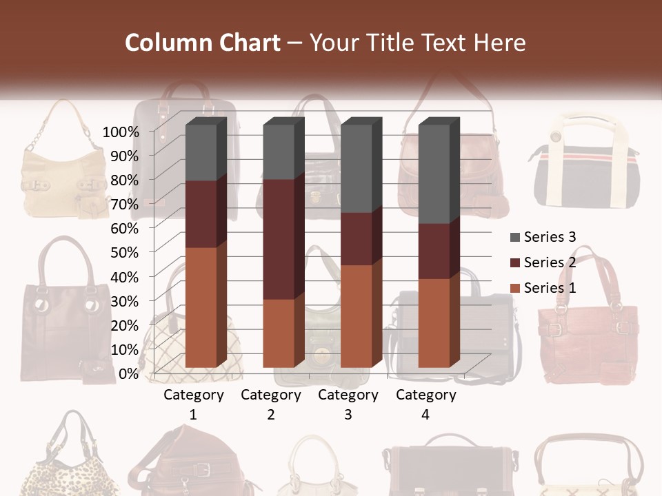 A Group Of Purses With A Name Of Presentation PowerPoint Template