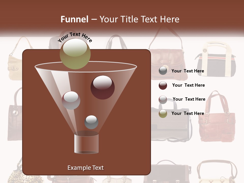 A Group Of Purses With A Name Of Presentation PowerPoint Template