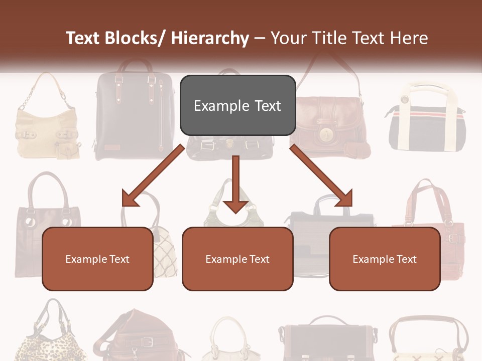 A Group Of Purses With A Name Of Presentation PowerPoint Template