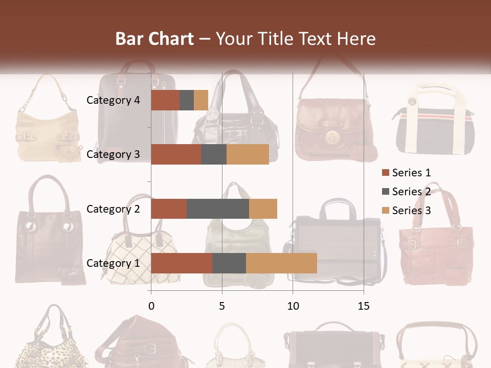 A Group Of Purses With A Name Of Presentation PowerPoint Template