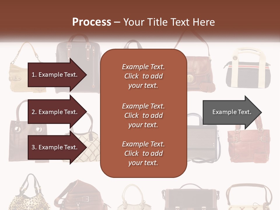 A Group Of Purses With A Name Of Presentation PowerPoint Template