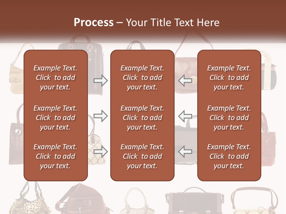 A Group Of Purses With A Name Of Presentation PowerPoint Template