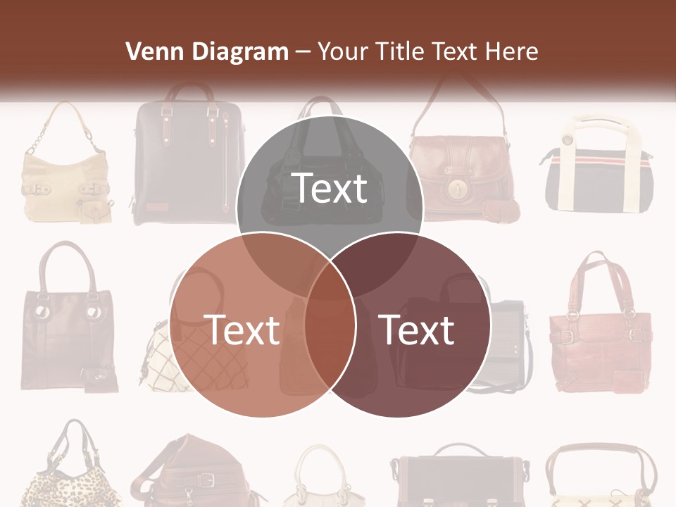 A Group Of Purses With A Name Of Presentation PowerPoint Template