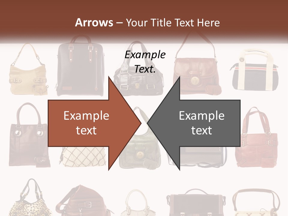 A Group Of Purses With A Name Of Presentation PowerPoint Template