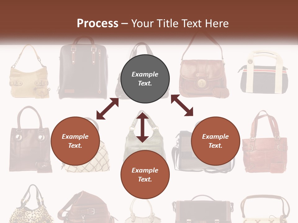 A Group Of Purses With A Name Of Presentation PowerPoint Template