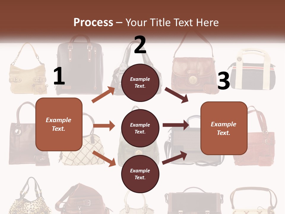 A Group Of Purses With A Name Of Presentation PowerPoint Template