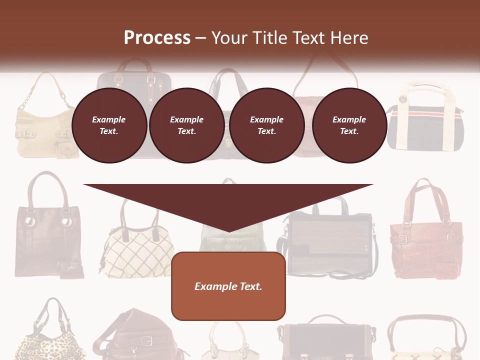 A Group Of Purses With A Name Of Presentation PowerPoint Template