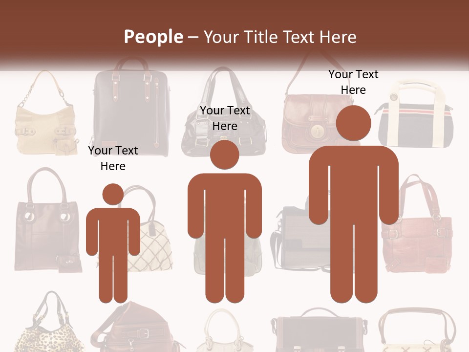 A Group Of Purses With A Name Of Presentation PowerPoint Template