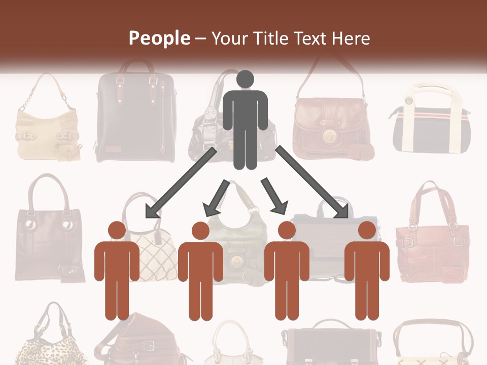 A Group Of Purses With A Name Of Presentation PowerPoint Template