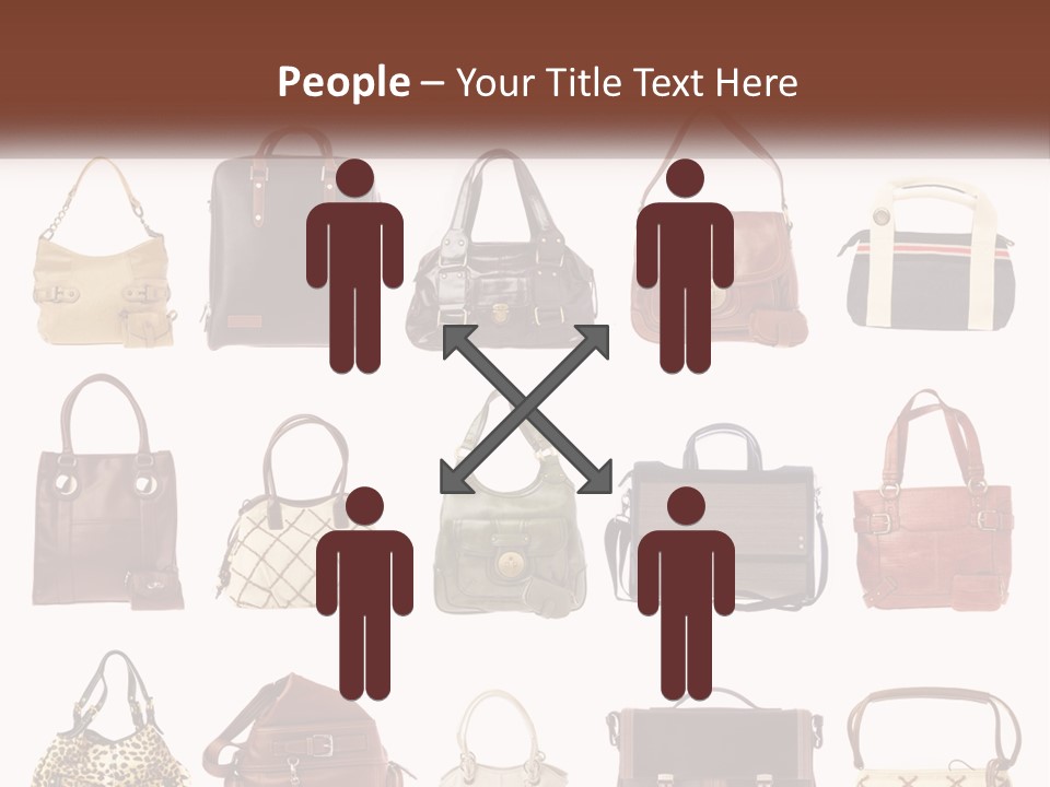 A Group Of Purses With A Name Of Presentation PowerPoint Template
