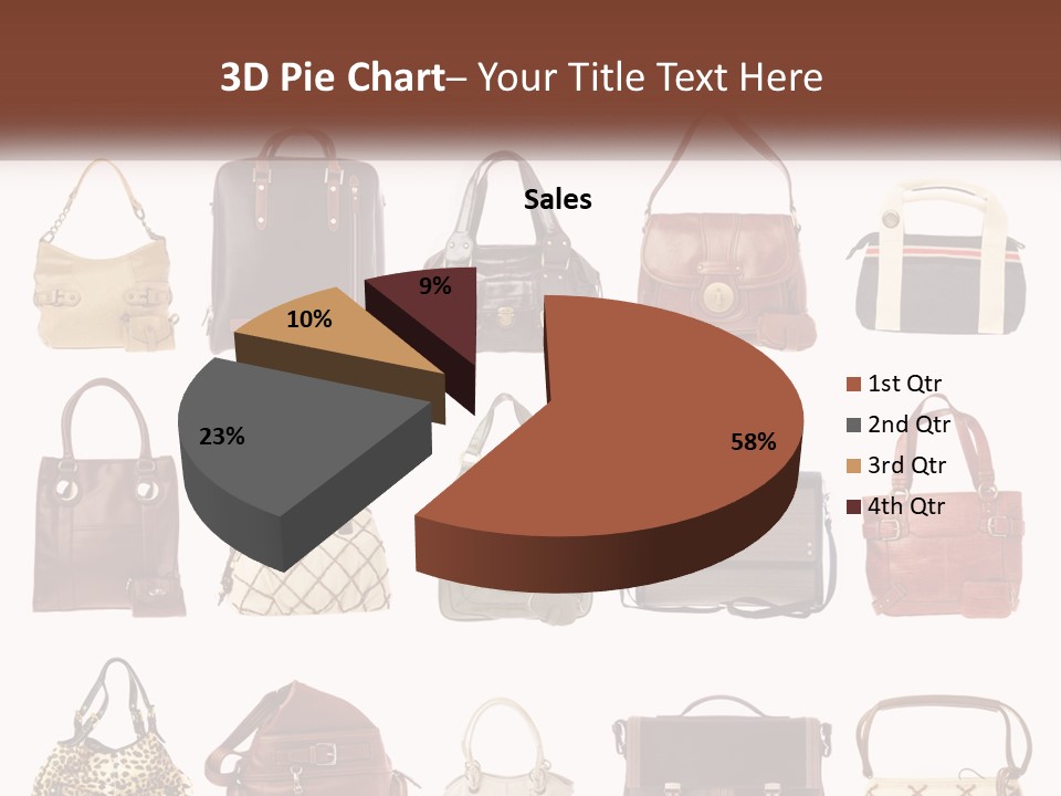 A Group Of Purses With A Name Of Presentation PowerPoint Template