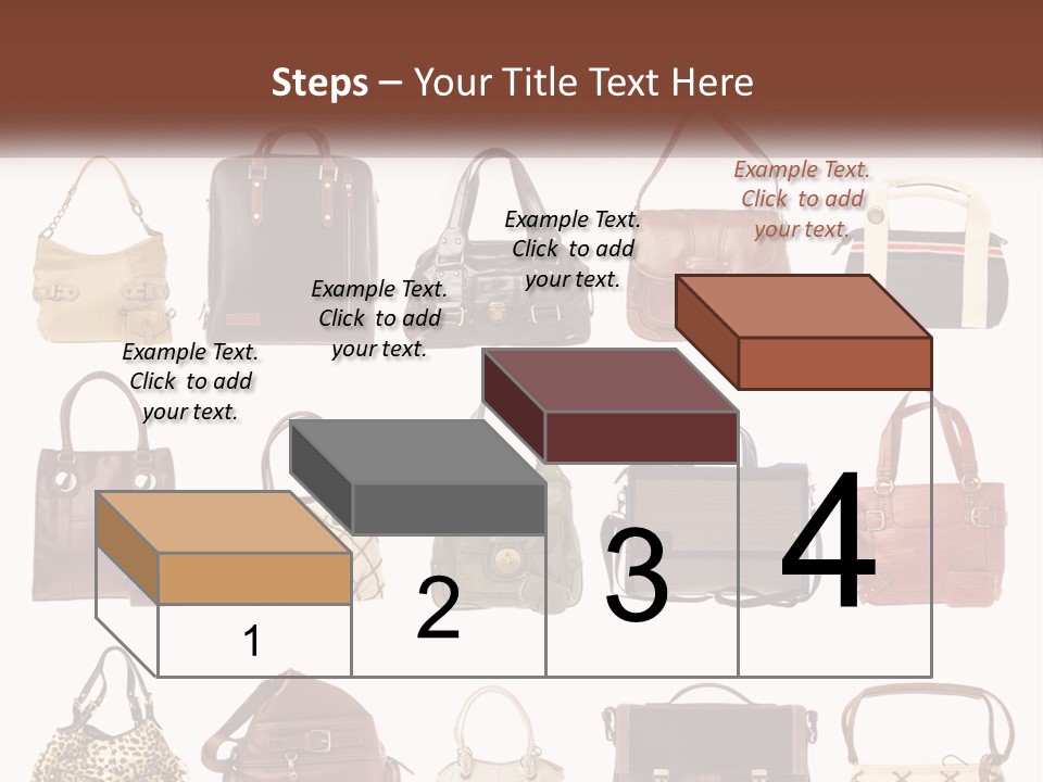 A Group Of Purses With A Name Of Presentation PowerPoint Template