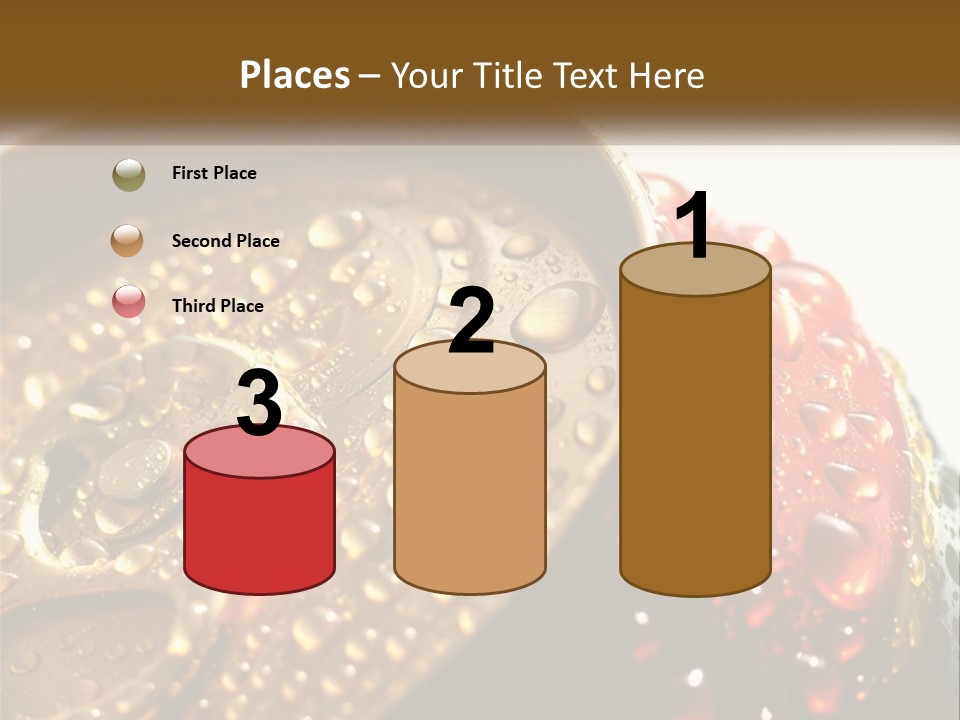 A Cola Can With Water Droplets On It PowerPoint Template