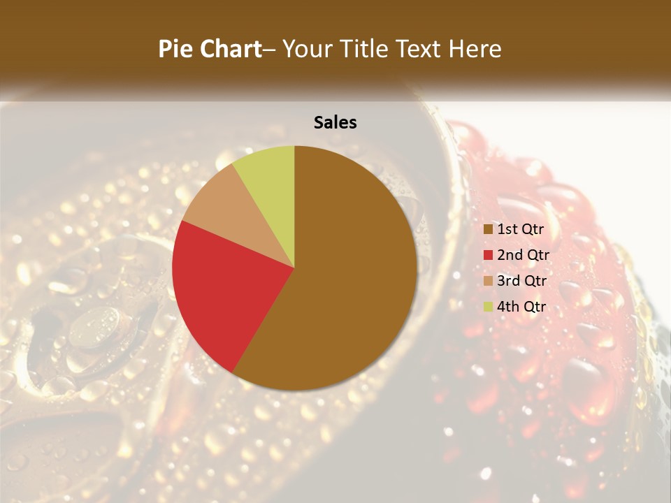A Cola Can With Water Droplets On It PowerPoint Template