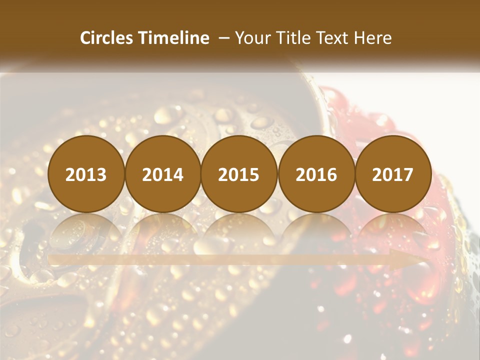 A Cola Can With Water Droplets On It PowerPoint Template