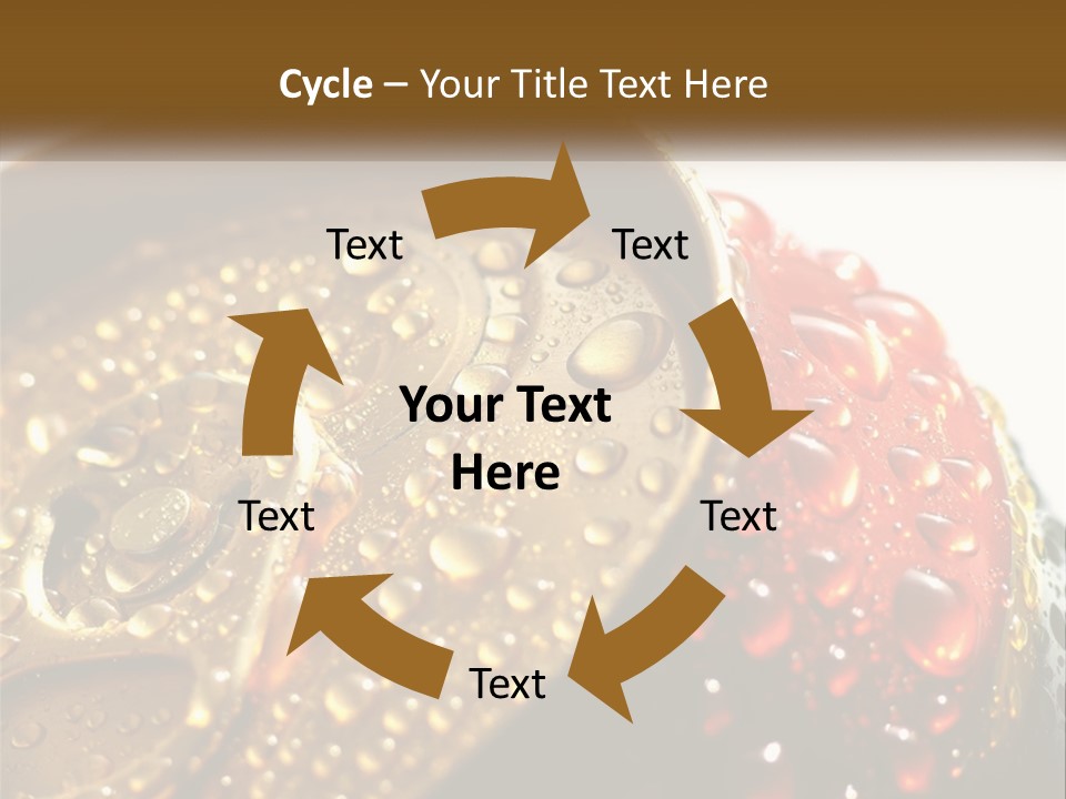 A Cola Can With Water Droplets On It PowerPoint Template