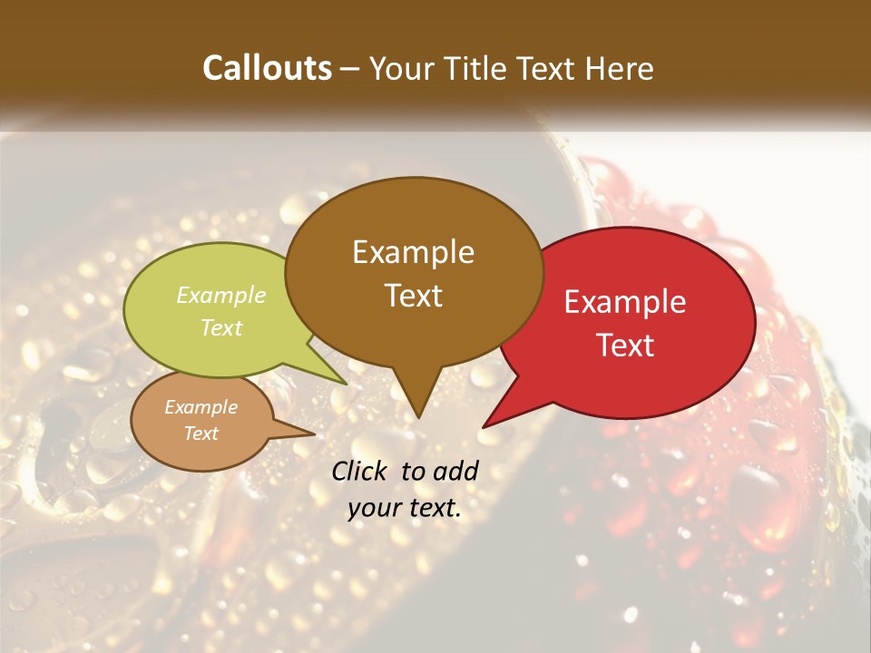 A Cola Can With Water Droplets On It PowerPoint Template