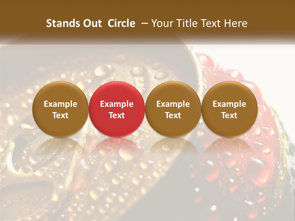 A Cola Can With Water Droplets On It PowerPoint Template
