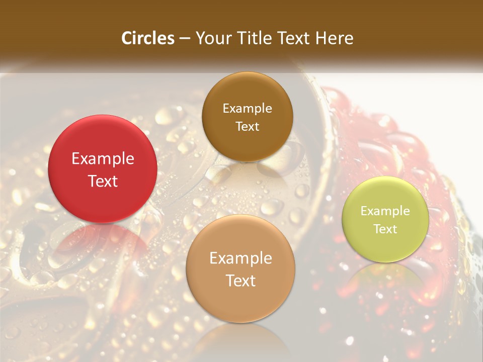 A Cola Can With Water Droplets On It PowerPoint Template