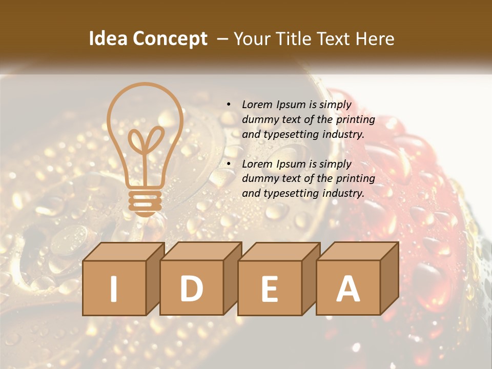 A Cola Can With Water Droplets On It PowerPoint Template