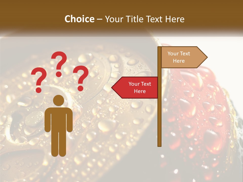 A Cola Can With Water Droplets On It PowerPoint Template