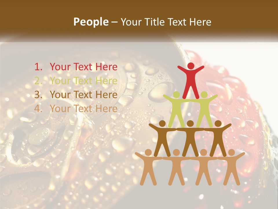 A Cola Can With Water Droplets On It PowerPoint Template