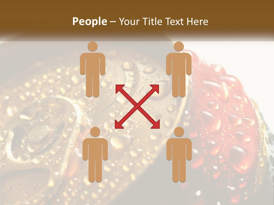 A Cola Can With Water Droplets On It PowerPoint Template