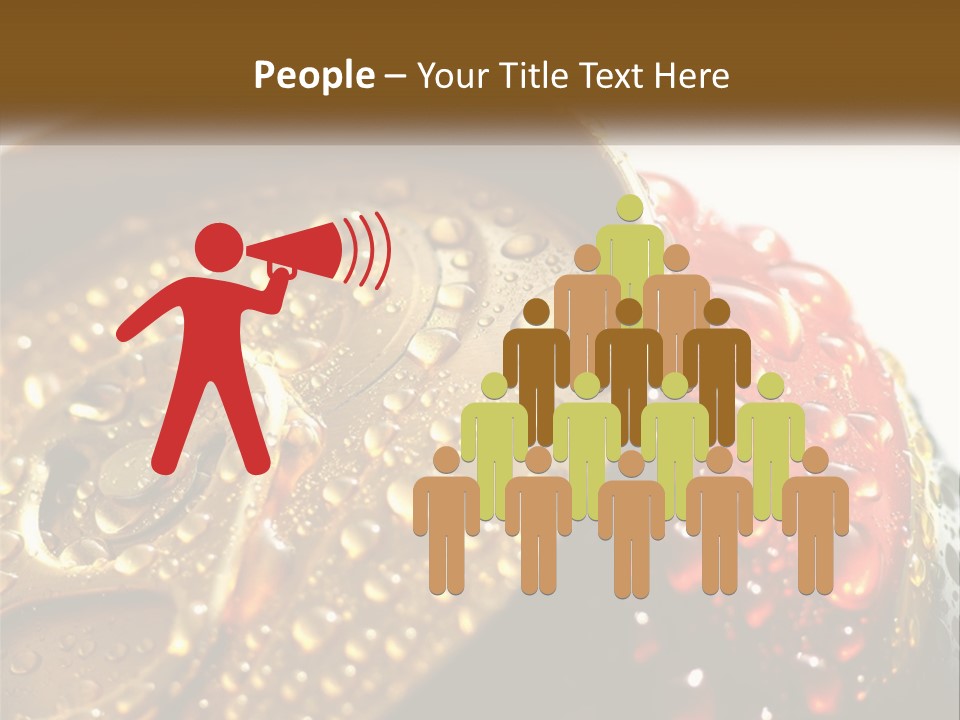 A Cola Can With Water Droplets On It PowerPoint Template