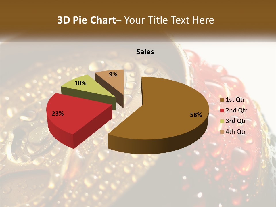 A Cola Can With Water Droplets On It PowerPoint Template