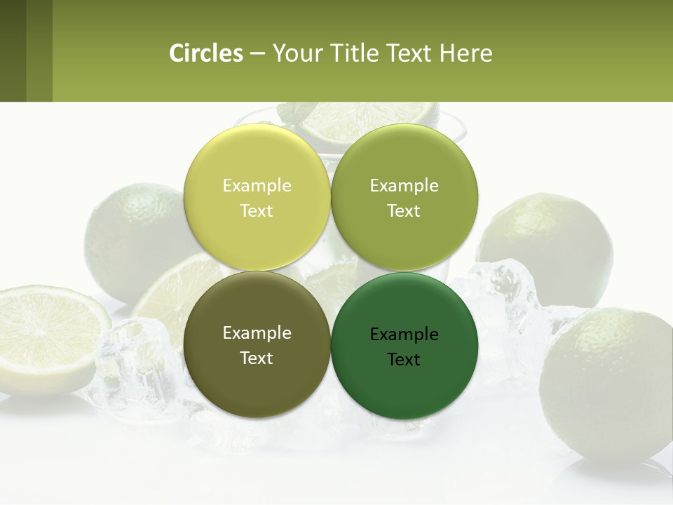 A Glass Of Water With Limes And Ice PowerPoint Template