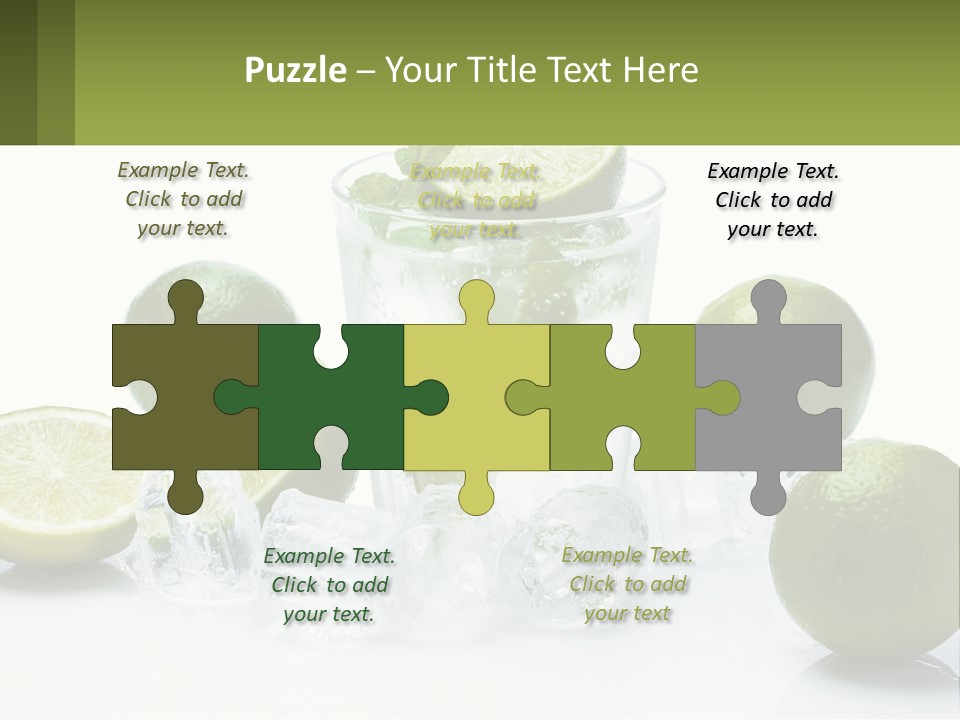 A Glass Of Water With Limes And Ice PowerPoint Template