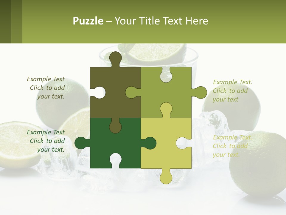 A Glass Of Water With Limes And Ice PowerPoint Template